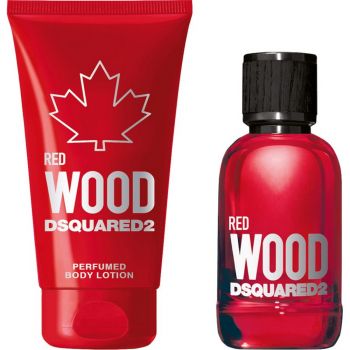 Coffret Dsquared2 Red Wood Pour Femme : Eau de toilette 30 ml + Lotion Corps 