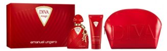 Emanuel Ungaro Coffret Diva Rouge Noël 2023 : Eau de parfum 100 ml + Lotion corps 100 ml + Trousse pas chers