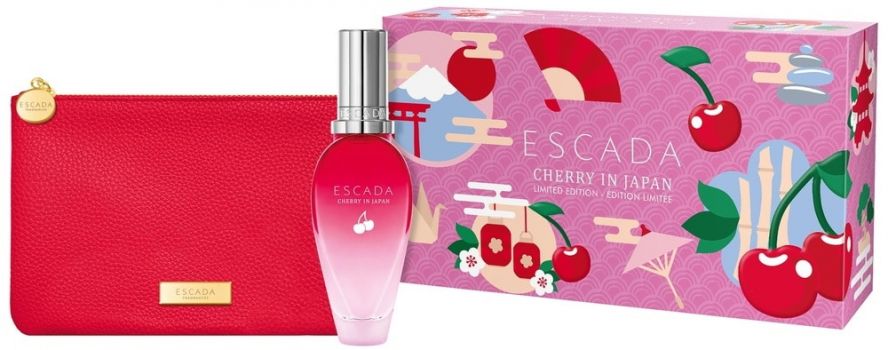 Coffret Escada Cherry in Japan : Eau de toilette 30 ml + Pochette