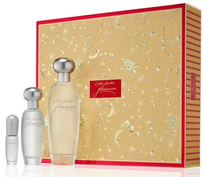Coffret Pleasures Noël 2023 : Eau de parfum 100 ml + Eau de parfum 30 ml + Eau de parfum 4 ml