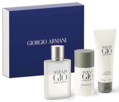 Coffret Acqua Di Giò : Eau de toilette 100 ml + Baume après-rasage 75 ml + Déodorant 75 g