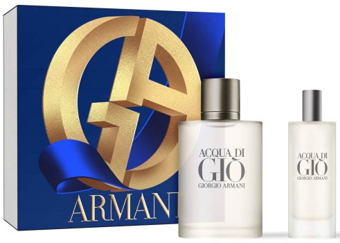 Coffret Acqua Di Giò Noël 2023 : Eau de toilette 50 ml + Eau de toilette 15 ml