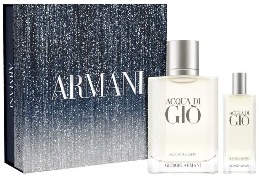 Coffret Acqua Di Giò Noël 2025 : Eau de toilette 100 ml + Format voyage 15 ml