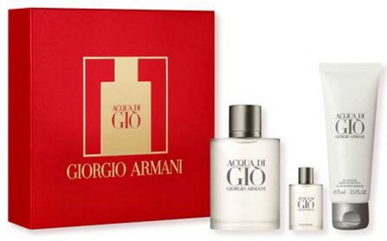 Coffret Acqua Di Giò Pour Homme : Eau de toilette 50 ml + Gel Douche + Miniature