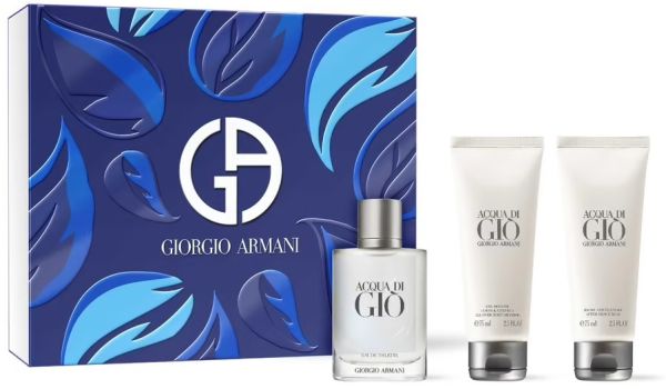 Coffret Acqua Di Giò pour Homme Saint Valentin 2024 : Eau de toilette 50 ml + Gel douche 75 ml + Baume après-rasage 75 ml