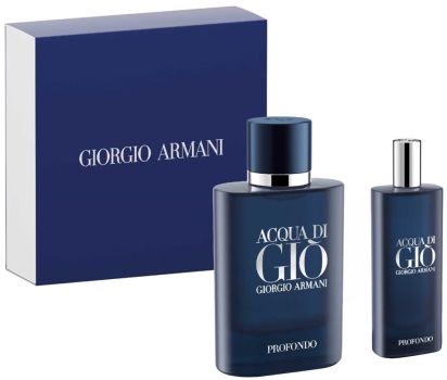 Coffret Acqua Di Giò Profondo Fête des Pères 2023 : Eau de parfum 75 ml + Format voyage 15 ml