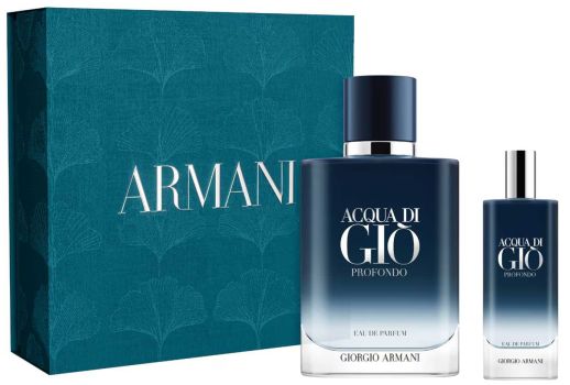 Coffret Acqua Di Giò Profondo Fête des Pères 2025 : Eau de parfum 100 ml + Format voyage 15 ml