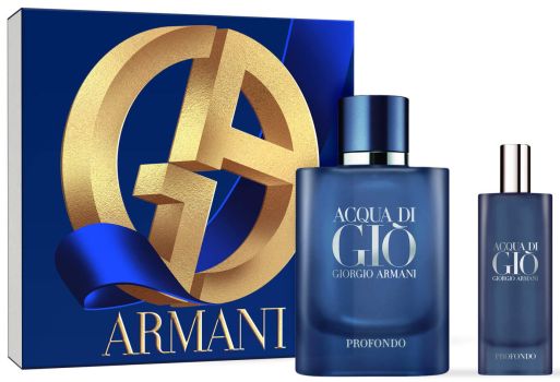 Coffret Acqua Di Giò Profondo Noël 2023 : Eau de parfum 75 ml + Eau de parfum 15 ml