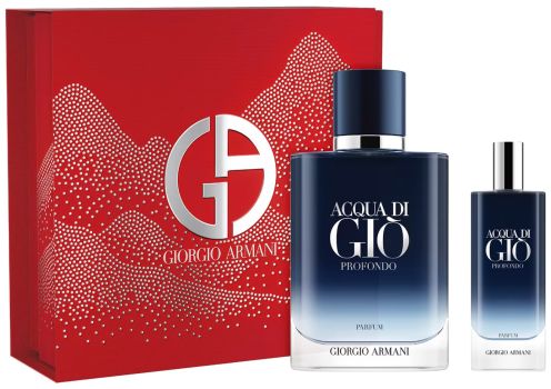 Coffret Acqua Di Giò Profondo Parfum Noël 2024 : Eau de parfum 100 ml + Format voyage 15 ml