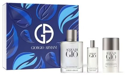 Coffret Acqua Di Giò Saint Valentin 2024 : Eau de toilette 100 ml + Eau de toilette 15 ml + Déodorant 75 ml