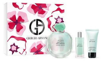 Coffret Acqua Di Gioia Saint Valentin 2024 : Eau de parfum 100 ml + Eau de parfum 15 ml + Lait corps 50 ml