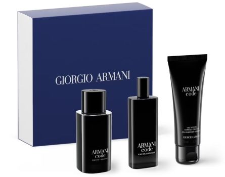 Coffret Armani Code Fête des Pères 2023 : Eau de toilette 75 ml + Format voyage 15 ml + Gel douche 75 ml