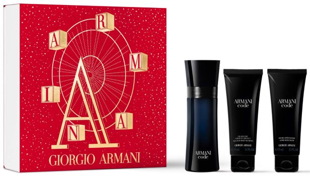 Coffret Armani Code Noël 2022 : Eau de toilette 50 ml + Gel douche 75 ml + Baume après-rasage 75 ml