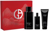 Coffret Armani Code Noël 2024 : Eau de parfum 125 ml + Format voyage 15 ml + Gel douche 75 ml pas chère