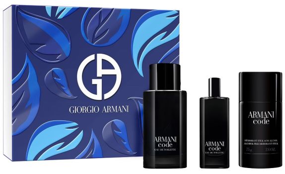 Coffret Armani Code Saint Valentin 2024 : Eau de toilette 125 ml + Déodorant 75 ml + Eau de toilette 15 ml