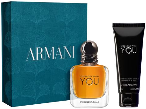 Coffret Emporio Armani Stronger with You pour Lui Saint-Valentin 2025 : Eau de toilette 50 ml + Gel douche 75 ml