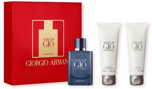 Coffret Noël Acqua di Giò Profondo : Eau de parfum 40 ml + Baume Après-Rasage + Gel douche