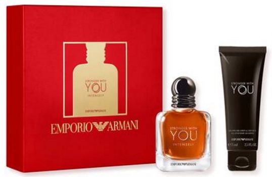 Coffret Noël Emporio Armani Stronger With You Intensely : Eau de parfum 50 ml + Gel Douche 