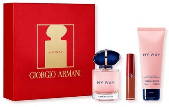 Coffret Noël My Way : Eau de parfum 50 ml + Lait Corps + Rouge à Lèvres