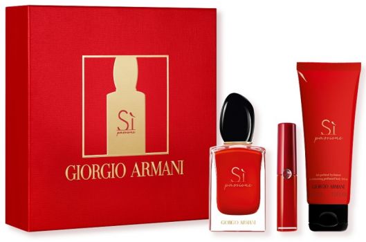 Coffret Noël Sì Passione : Eau de parfum 50 ml + Lait Corps + Rouge à Lèvres