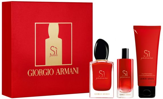 Coffret Noël Sì Passione : Eau de parfum 50 ml + Lait Corps + Vaporisateur Voyage
