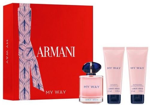 Coffret Saint Valentin My Way : Eau de parfum 90 ml + Lotion corps hydratante + Gel douche parfumé