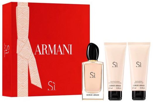 Coffret Saint Valentin SÌ : Eau de parfum 100 ml + Lotion corps hydratante + Lait Corporel