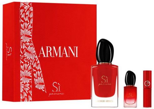 Coffret Saint Valentin Sì Passione : Eau de parfum 50 ml + Lait Corps + Mini-rouge à lèvres