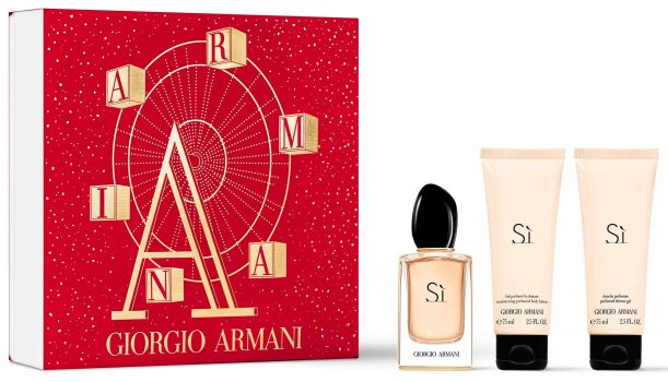 Coffret Sì Noël 2022 : Eau de parfum 50 ml + Gel douche 75 ml + Lait pour le corps 75 ml