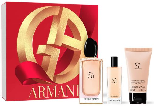 Coffret Sì Noël 2023 : Eau de parfum 100 ml + Eau de parfum 15 ml + lait corps 50 ml