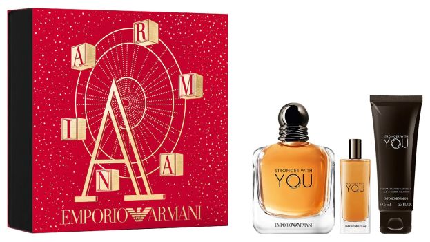Coffret Stronger with You Noël 2022 : Eau de toilette 100 ml + Gel douche 75 ml + Format voyage 15 ml
