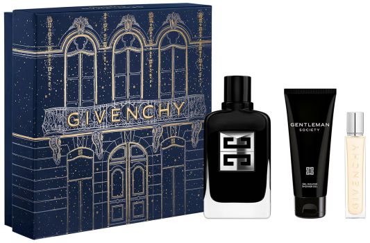 Coffret Gentleman Society Noël 2024 : Eau de parfum 100 ml + Format voyage 12,5 ml + Gel douche 75 ml