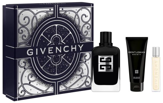 Coffret Gentleman Society Noël 2025 : Eau de parfum 100 ml + Format voyage 12,5 ml + Gel douche 75 ml