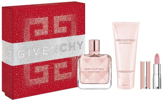 Coffret Irresistible 2022 : Eau de parfum 50 ml + Lait corps 75 ml + Mini rose à lèvres