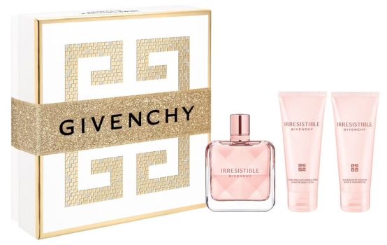 Coffret Irresistible Noël 2023 : Eau de parfum 80 ml + Lotion corps 75 ml + Huile douche 75 ml