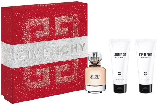 Coffret L'Interdit 2022 : Eau de parfum 50 ml + Lait corps 75 ml + Huile bain 75 ml