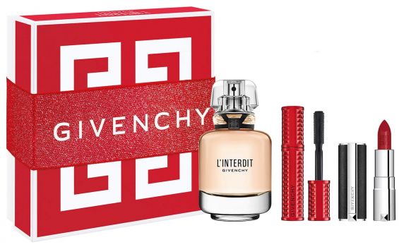 Coffret L'interdit 2022 : Eau de parfum 50 ml + Mini rouge à lèvres + Mini mascara