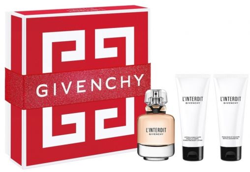 Coffret L'Interdit 2021 : Eau de toilette 80 ml + Lait corps 75 ml + Huile corps 75 ml