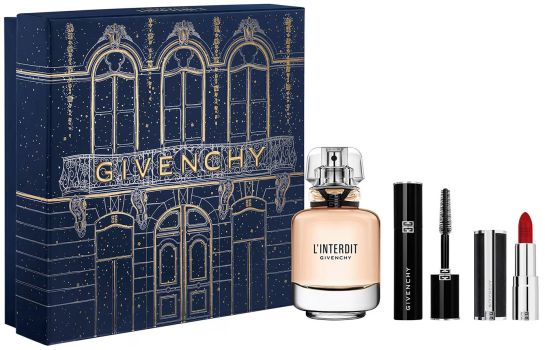 Coffret L'Interdit Noël 2024 : Eau de parfum 50 ml + Rouge à lèvres + Mascara