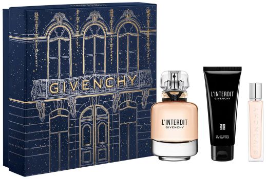 Coffret L'Interdit Noël 2024 : Eau de parfum 80 ml + Format voyage 12,5 ml + Lait corps 75 ml