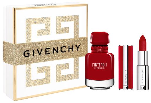 Coffret L'Interdit Rouge Ultime Noël 2023 : Eau de parfum 50 ml + Rouge à lèvres 3.4 g