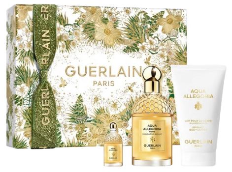 Coffret Aqua Allegoria Forte - Mandarine Basilic Noël 2023 : Eau de parfum 75 ml + Lait corps 75 ml + Eau de parfum 7.5 ml