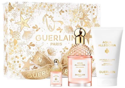 Coffret Aqua Allegoria Pera Granita Noël 2022 : Eau de toilette 75 ml + Miniature 7,5 ml + Lait corps 75 ml