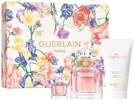 Coffret Mon Guerlain 2024 : Eau de parfum 50 ml + Miniature 5 ml + Lait corps 75 ml