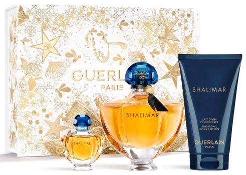 Coffret Shalimar Noël 2022 : Eau de parfum 50 ml + Miniature 5 ml + Lait corps 75 ml