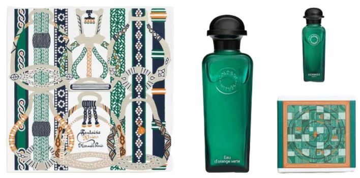 Coffret Eau d'Orange Verte Noël 2023 : Eau de cologne 100 ml + Savon 50 g + Eau de cologne 7.5 ml