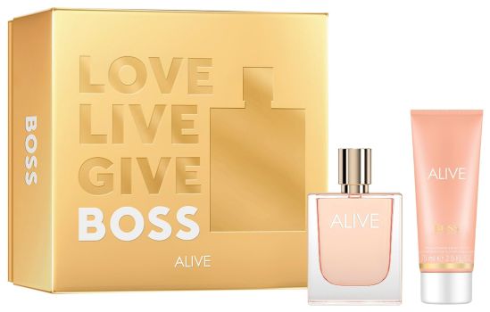 Coffret Boss Alive Noël 2022 : Eau de parfum 50 ml + Lait pour le corps 75 ml