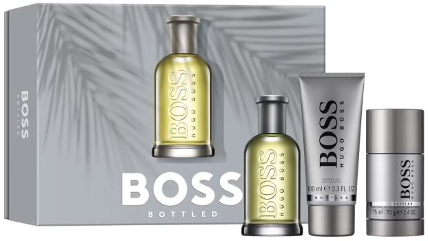 Coffret Boss Bottled Fête des Pères 2023 : Eau de toilette 100 ml + Déodorant 75 ml + Gel douche 100 ml