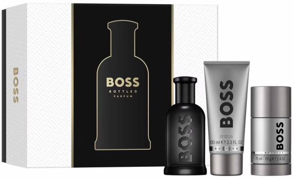 Coffret Boss Bottled Parfum Fête des Pères 2024 : Eau de parfum 100 ml + Gel douche 100 ml + Déodorant 75 ml