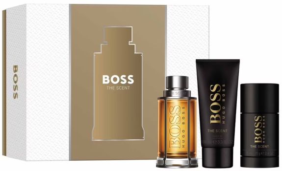 Coffret Boss The Scent Fête des Pères 2024 : Eau de toilette 100 ml + Gel douche 100 ml + Déodorant 75 ml